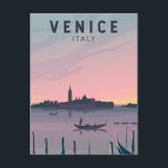 Carte Postale Venise Italie Voyage Art Vintage<br><div class="desc">Design vectoriel de Venise. Il n'a pas de routes,  juste des canaux - dont l'artère du Grand Canal - bordés de palais Renaissance et gothiques.</div>