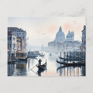 Carte Postale Venise Italie Voyage Souvenir Aquarelle