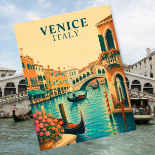 Carte Postale Venise Italie Voyage Vintage Grand Canal Gondole