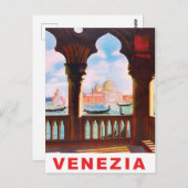 Carte Postale Venise, Italie. Vue depuis la terrasse (Devant / Derrière)