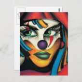 Carte Postale venise le clown (Devant / Derrière)