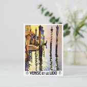 Carte Postale Venise Lido Italie voyage millésime (Debout devant)