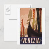 Carte Postale Venise poster de voyage 1920 Venise, Italie (Devant / Derrière)