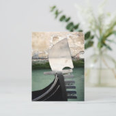 Carte postale vénitienne de gondole (Debout devant)