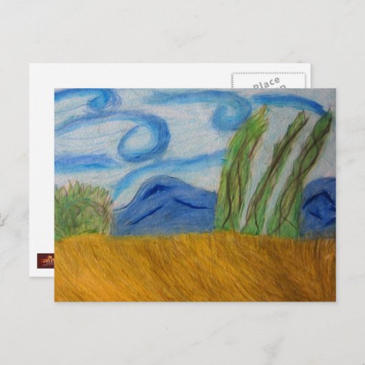 Carte Postale Vent (Devant / Derrière)