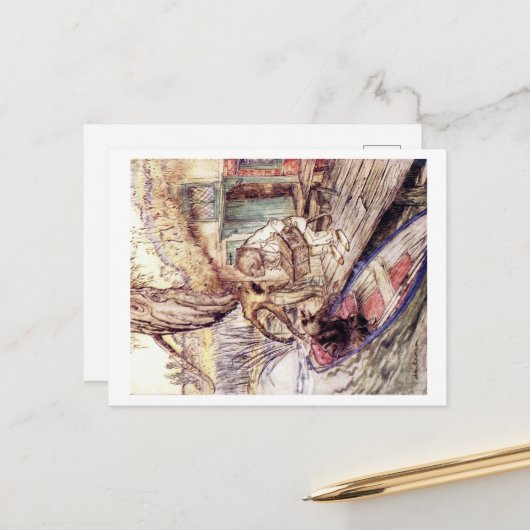 Carte postale Vent dans les saules (Devant/Arrière en situation)