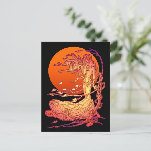 Carte Postale Vent d'Halloween (Debout devant)