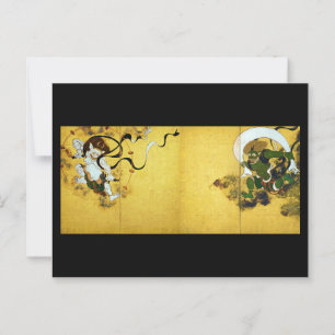 Carte Postale Vent dieu et Thunder dieu, Tawaraya Sotatsu