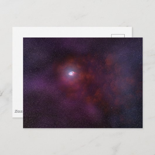 Carte Postale Vent Pulsé Issu d'une Étoile à Neutrons. (Devant / Derrière)