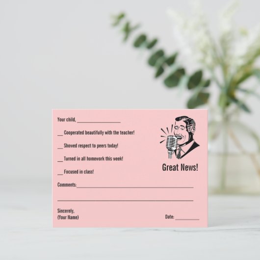 Carte Postale VENTE - CUSTOM - Accueil - Rose (Debout devant)