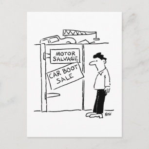 Carte Postale Vente de coffre de voiture Casses de voitures Vent