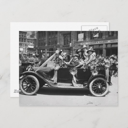 Carte Postale Vente de fleurs de suffisance, 1916 (Devant / Derrière)