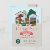 Carte postale Vente de garage (Devant / Derrière)