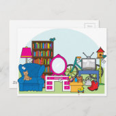 Carte Postale Vente de garage (Devant / Derrière)