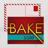 Carte Postale vente de gâteaux (typographique) (Devant / Derrière)