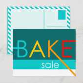 Carte Postale vente de gâteaux (typographique) (Devant / Derrière)