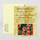 Carte Postale Vente de jardin (Devant / Derrière)