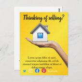 Carte Postale vente de mailer de référence marketing immobilier  (Devant / Derrière)