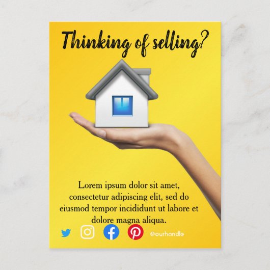 Carte Postale vente de mailer de référence marketing immobilier  (Devant)