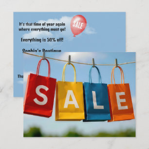 Carte Postale Vente de sacs de shopping en ligne