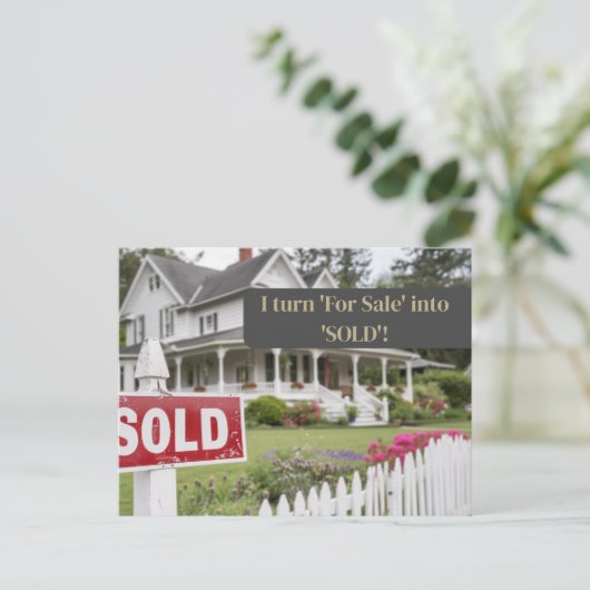 Carte Postale Vente de vente de vente immobilier (Debout devant)