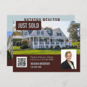 Carte Postale Vente du code QR de l'agent immobilier (Devant / Derrière)