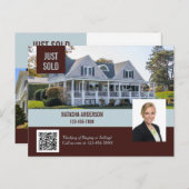 Carte Postale Vente du code QR de l'agent immobilier (Devant / Derrière)
