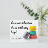 Carte Postale vente mailer aiguillage immobilier macaron post (Debout devant)