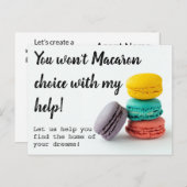 Carte Postale vente mailer aiguillage immobilier macaron post (Devant / Derrière)