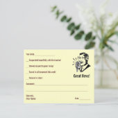 Carte Postale VENTE - Notes sur mesure pour l'enseignant ~ Jaune (Debout devant)