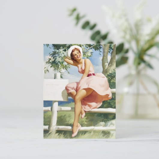 Carte Postale Ventée sur la pointe de clôture (Debout devant)