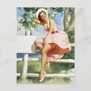 Carte Postale Ventée sur la pointe de clôture