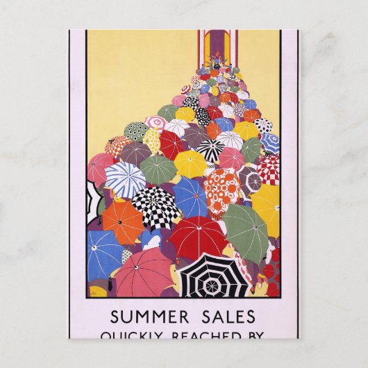 Carte Postale Ventes d'été rapidement atteintes par le métro (Devant)