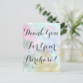 Carte Postale Ventes directes du Merci d'aquarelle Unicorn tenda (Debout devant)