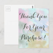 Carte Postale Ventes directes du Merci d'aquarelle Unicorn tenda (Devant / Derrière)