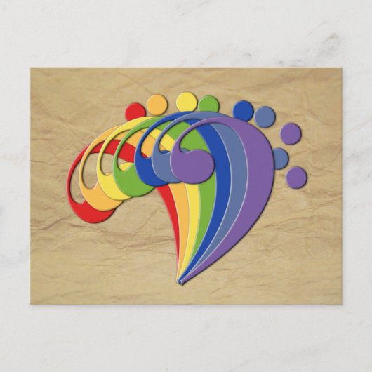 Carte Postale Ventilateur Basse Rainbow (Devant)