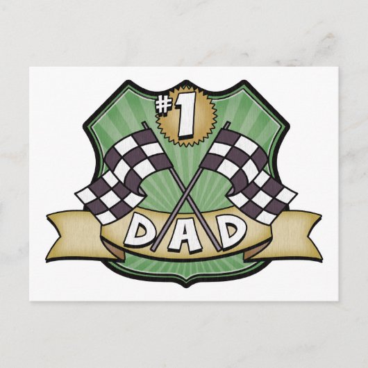 Carte Postale Ventilateur de course #1 Papa Fête des pères (Devant)