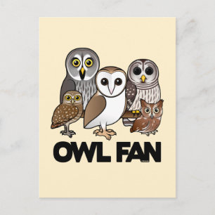 Carte Postale Ventilateur de hibou
