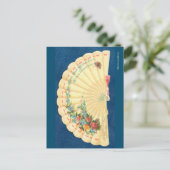 Carte Postale Ventilateur de Noël à fleurs victoriennes (Debout devant)