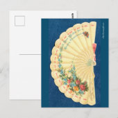 Carte Postale Ventilateur de Noël à fleurs victoriennes (Devant / Derrière)