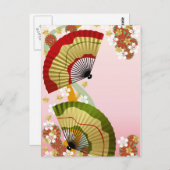 Carte Postale Ventilateur japonais 3 (Devant / Derrière)