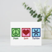Carte Postale Ventilateur Turbine Peace Love (Debout devant)