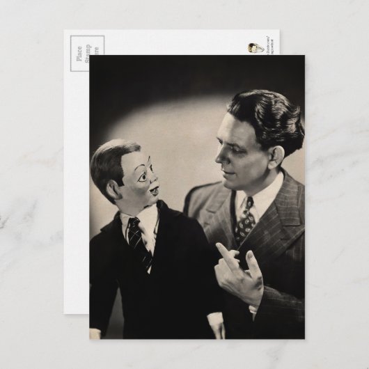 Carte postale Ventriloquist Dummy (Devant / Derrière)