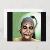 Carte Postale Ventriloquist Dummy Self Portrait (Devant / Derrière)