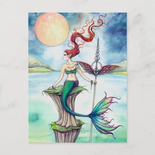 Carte Postale Vents d'Irlande Art de sirène (Devant)