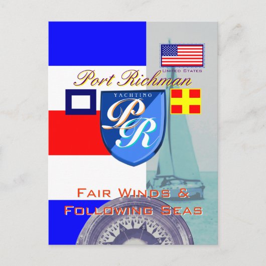 Carte Postale Vents équitables et mers suivantes Port Richman (Devant)
