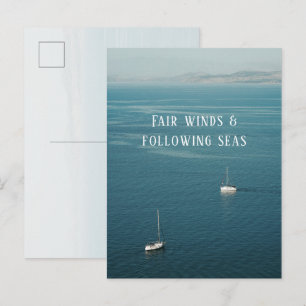 Carte Postale Vents favorables et mers suivies - Navigation naut