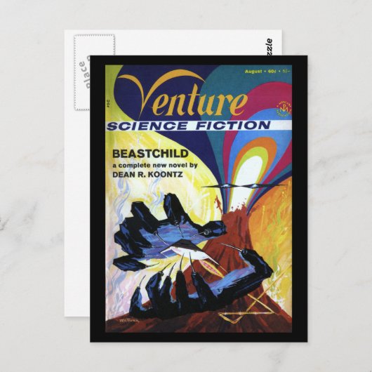 Carte Postale Venture Science Fiction v04 n03 (1970-08.Mercury)_ (Devant / Derrière)