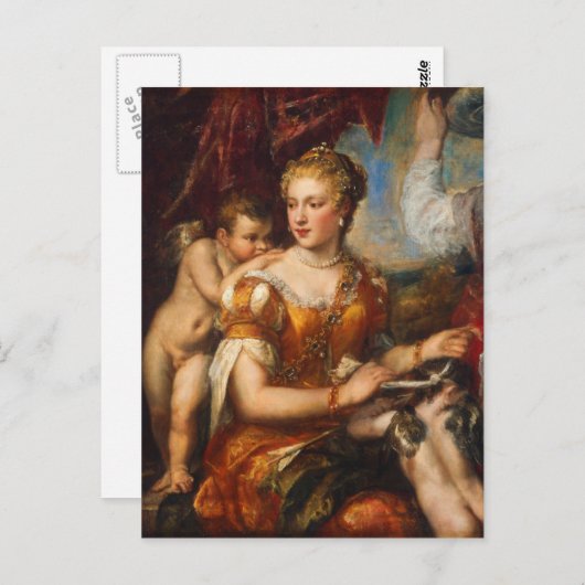 Carte Postale Vénus Blindfolding Cupid (Devant / Derrière)