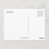 Carte Postale Venus De Milo (Dos)